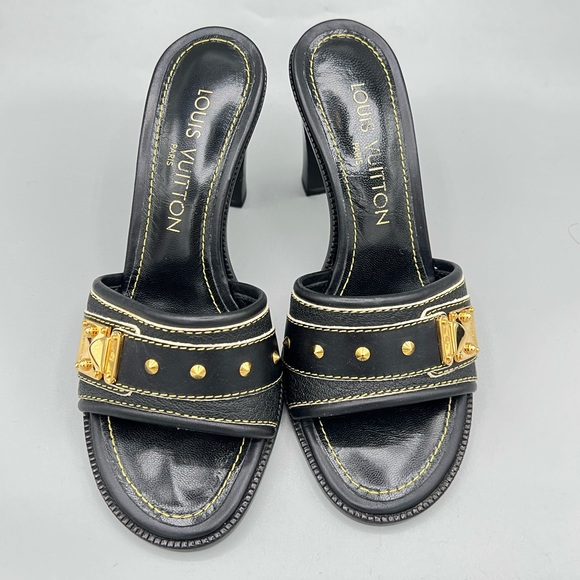 Authentic Louis Vuitton Sandals with Block Heel - Picture 2 of 5
